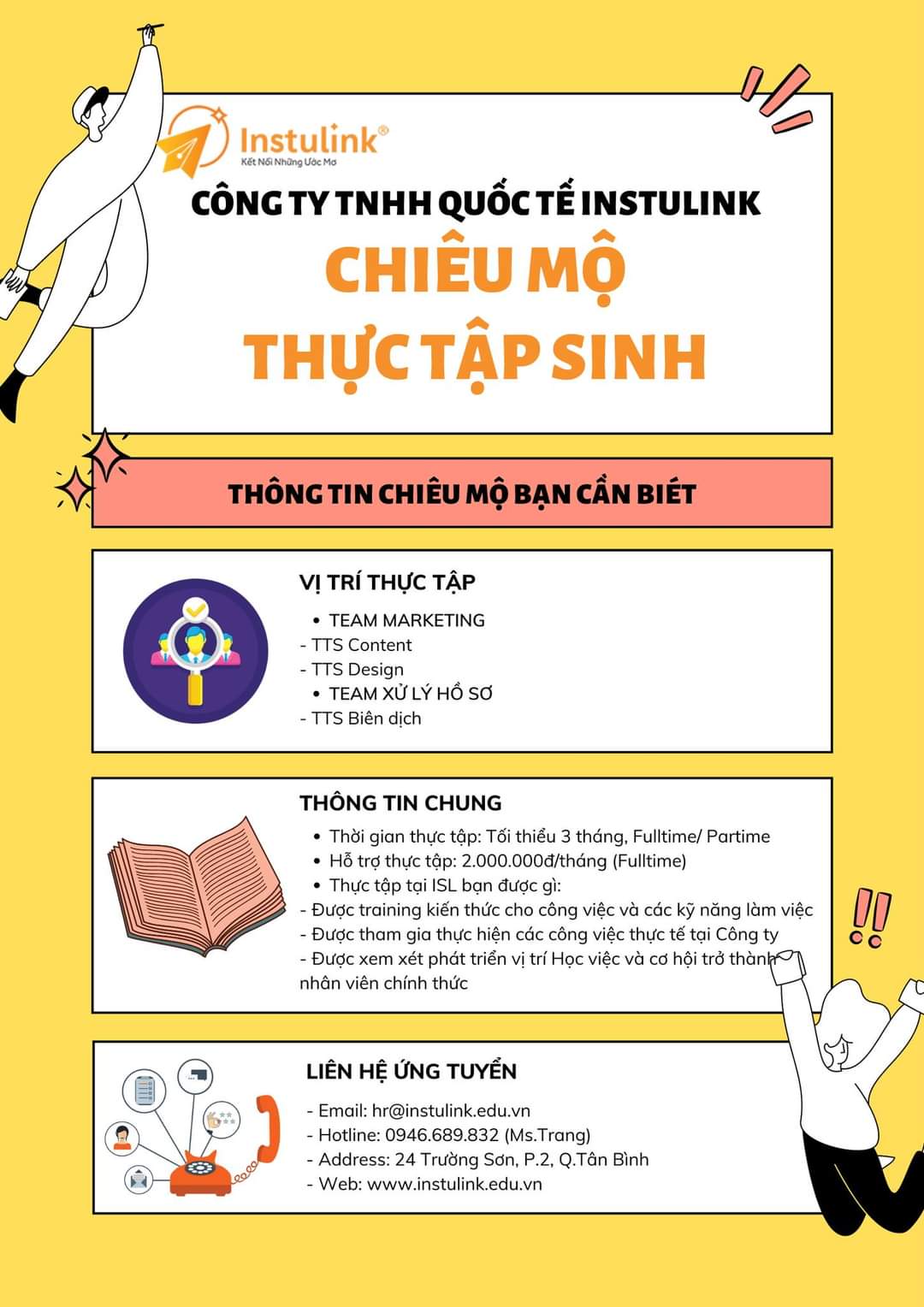 CHIÊU MỘ THỰC TẬP SINH