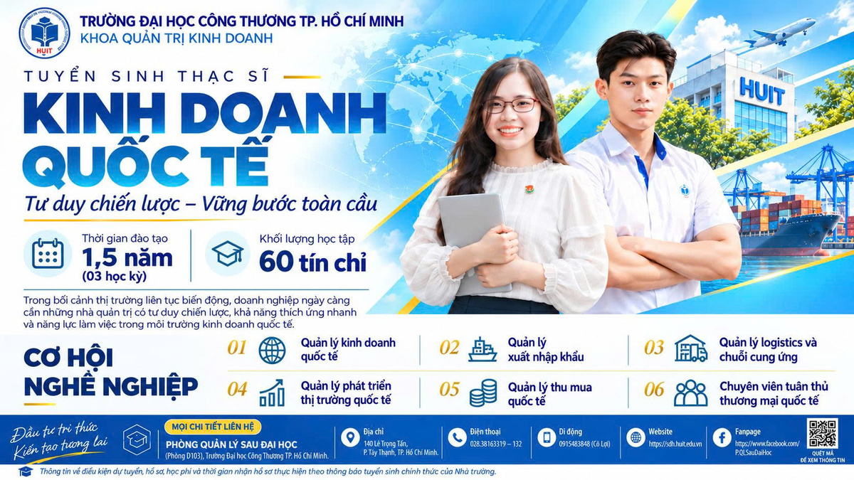 LIVESTREAM “VƯƠN TẦM QUẢN TRỊ – CHINH PHỤC THỊ TRƯỜNG TOÀN CẦU” TUYỂN SINH THẠC SĨ NGÀNH KINH DOANH QUỐC TẾ