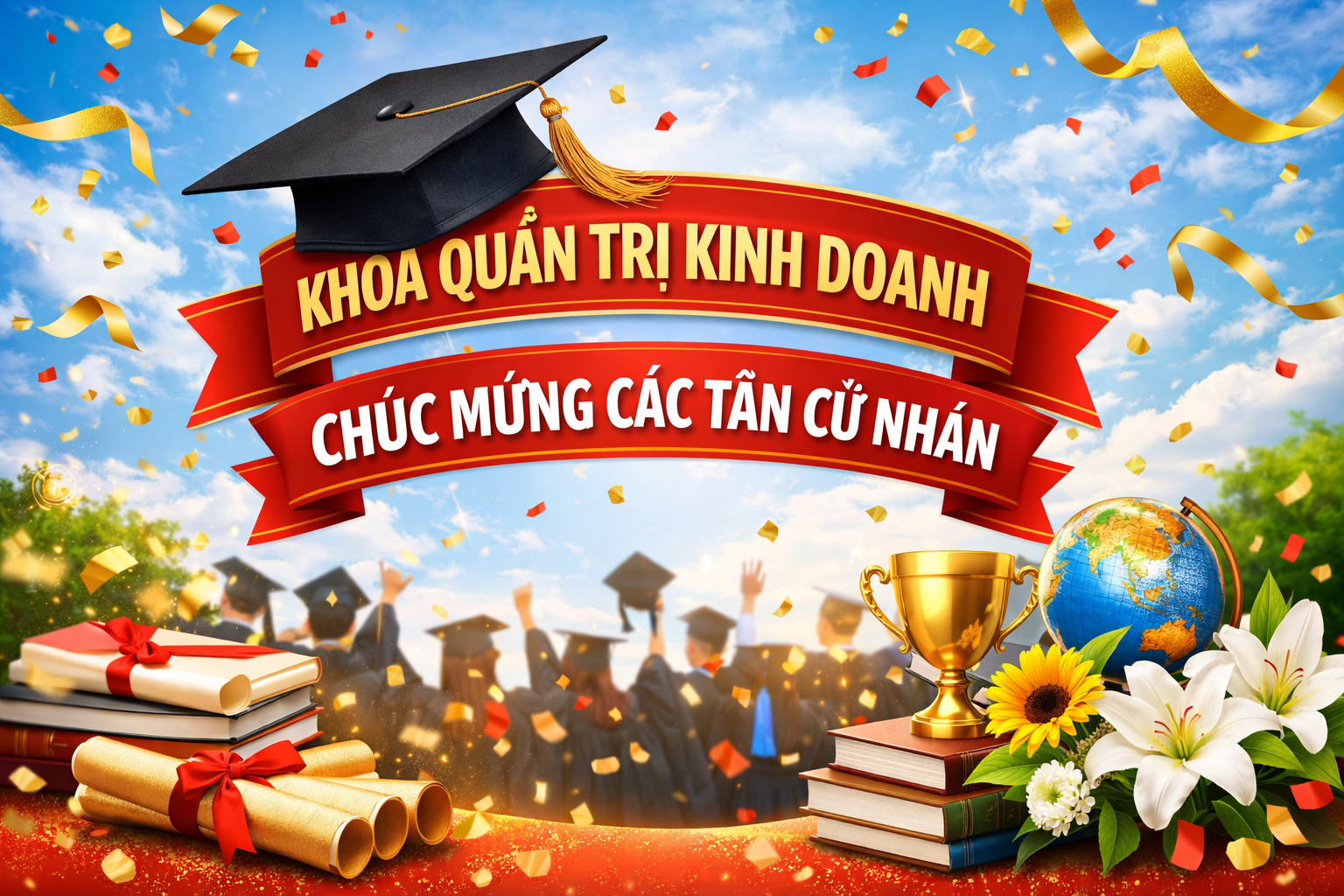 CHÚC MỪNG TÂN CỬ NHÂN KHOA QUẢN TRỊ KINH DOANH - HUIT
