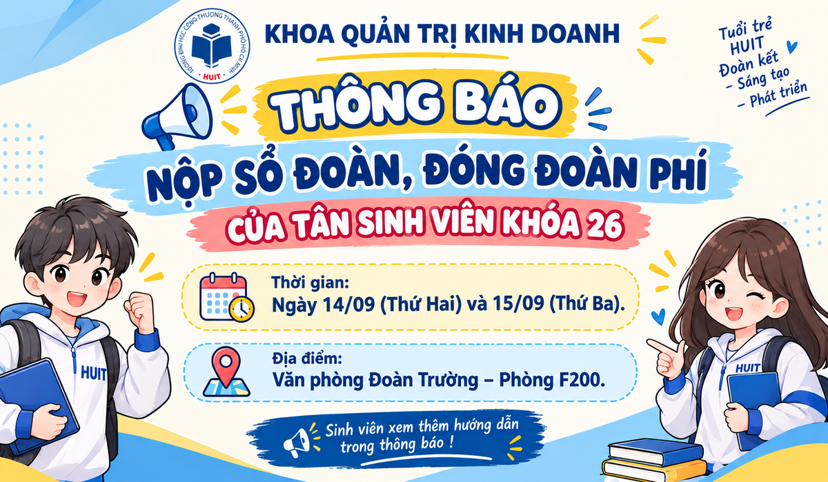 THÔNG BÁO THU SỔ ĐOÀN VÀ ĐOÀN PHÍ KHÓA 26